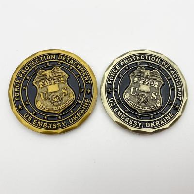 China Wholesale Chinese US Army Cheap Custom Shield Coin Souvenir America Factory Antique Coins for sale