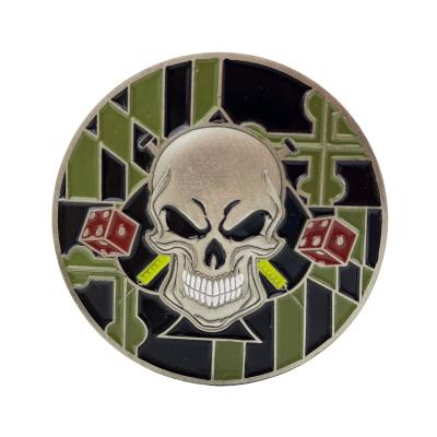 China America cheap custom design skull carve captains commandos army challenge coin for sale for sale