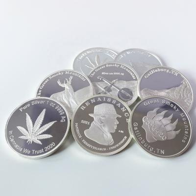 China America China Factory Custom Design Pure 999 Silver 1 Ounce Coins for sale