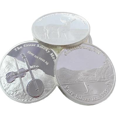 China America China Factory Custom Pure Silver I Buy Silver Coins Minting 1oz 999 Silver Coin for sale