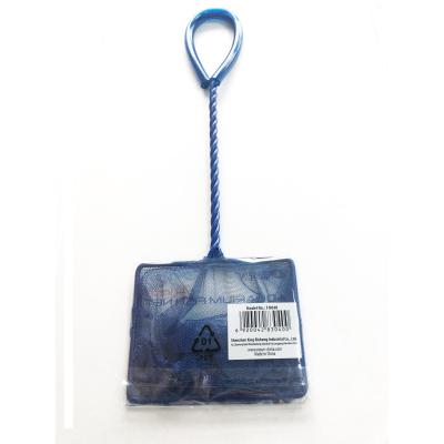 China Viable Blue Color Nylon Fishing Nets Small Aquarium Fish Hook Nets With Long Plastic Handle for sale