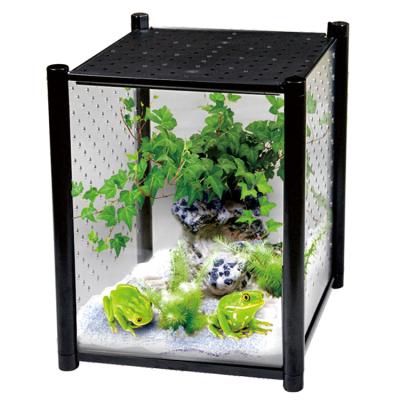 China Hot sale breathable cheap reptile mini greenhouse mini greenhouse pet reptile glass desktop tank for reptile product for sale