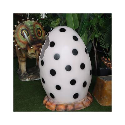 China Animated Theme Park Fiberglass Moving 3d Exhibit Life Size Dinosaur Egg For Amusement Park for sale