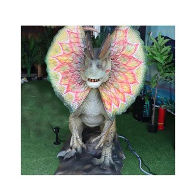 China Theme Park Customized Animatronic Robot Life Size 3d Dilophosaurus Dilophosaurus for sale