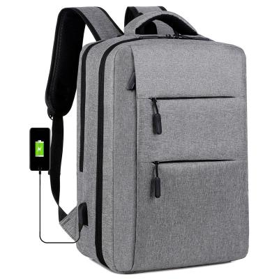 China With USB Logo Custom Durable Business Travel School Bag Cheap 15.6 Inch Student Laptop Backpack with USB for sale