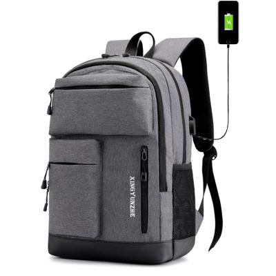 China With USB Wholesale custom fashion men's sports leisure backpack USB Laptop Backpack large capacity travel bag for sale