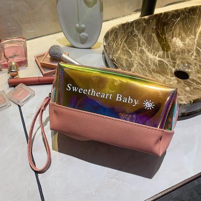 China Fashion Candy Color Neoprene Make Up Pouch Rose Silicone Cosmetic Makeup Bag Beauty Skin Care Cosmetiquera de maquillaje de bolsa de bolsa for sale