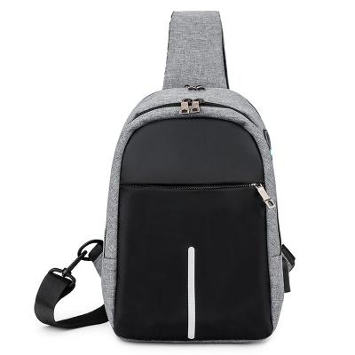 China Fashion Custom Waterproof Chest Pack Business Shoulder Bag Men Tote Bag Trunk Bag With USB Filling for sale