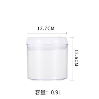 China Plastic Freshness Preservation PS+PP Plastic Transparent Food Kitchen Container With Lid for sale