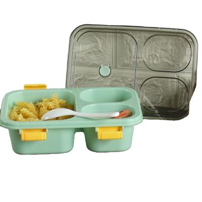 China Sustainable Double Layer PP Lunch Box Plastic Food Container With Lid For Lunch for sale