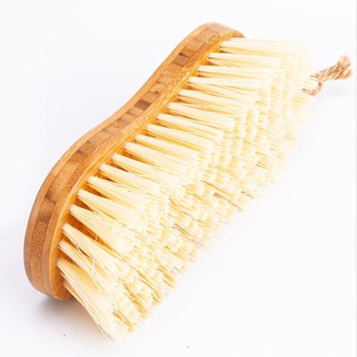 China 100% Biodegradable Sustainable Zero Waste Natural Vegan Scrubber Eco-Friendly Home Bamboo Wood Brush For Cleaning for sale