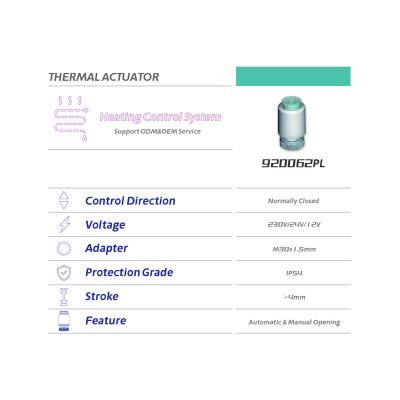 China Legom modern low price high quality floor heating 230v no OR control valve electric thermal thermostatic valve actuator for sale