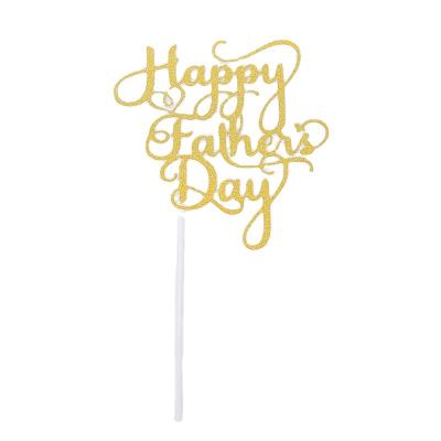 China Wholesale Popular New Happy Fathers Day Cake Paper Toppers for sale