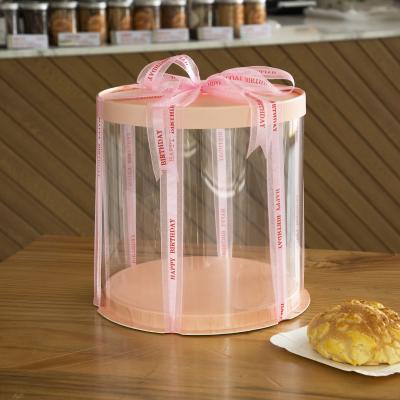 China New Disposable Hot Selling Factory Price Large Round Plastic Cake Packaging Box for sale