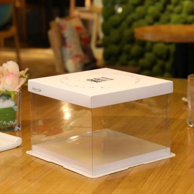 China Wholesale Disposable Big White Plain Box Packaging Clear Plastic Acrylic Cake for sale