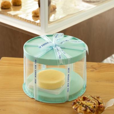 China Disposable Luxury Custom Biodegradable Plastic Birthday Cake Box Clear Packaging for sale