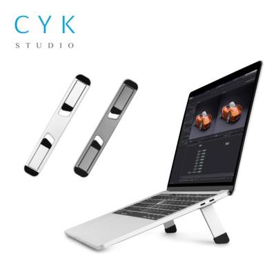 China Foldable Bar Form Hidden Type Folding Aluminum Laptop Notebook Desk Stand for sale