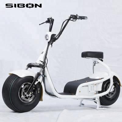 China White SIBON fat tire disc brake electric scooter 1000w for adult made by chinese manufacturer for sale