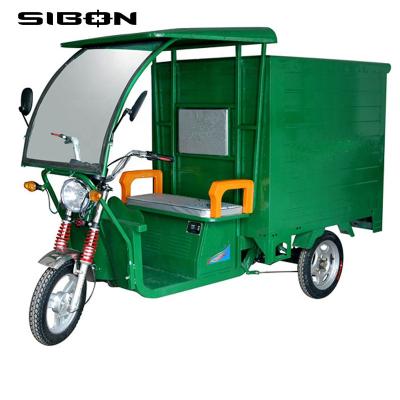 China Cargo SIBON B0610106 60v 800W 40ah dry battery brush motor closed cabin adult China electric tricycle cargo for postal or express for sale