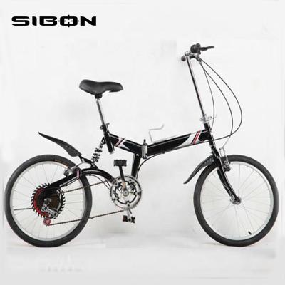 China Ride SIBON B0230111 20 Inch Lightweight Foldable Suspension Frame 6 Speed ​​Adult Mountain Bicycle for sale