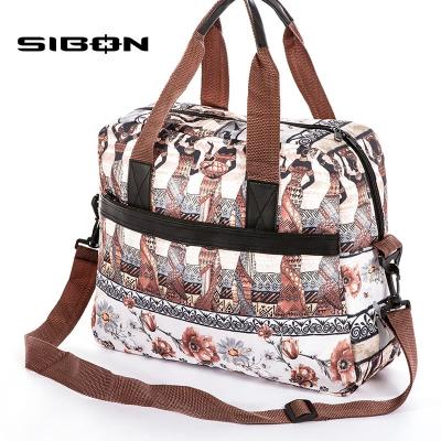 China New Fashion Universal Portable Chinese Manufacturer Design SIBON B0890214 Washable Foldable Bicycle Bag Pattern With Vintage Flower for sale