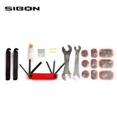 China Multi Functional SIBON B0810164 Made In China Professional 6-in-1 Tool Kits For Bike With Tire Patch for sale