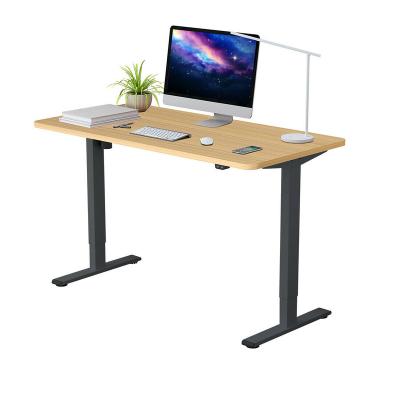 China (Height) Ergonomic Height Adjustable Leg Adjustable Standing Electric Motor Double Stand Up Desk View Home Office Sit Stand Desk for sale