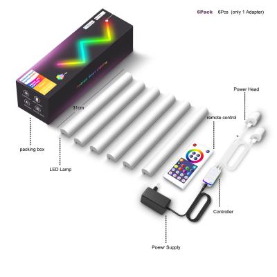 China Lámparas de pared LED multicolores de 24W WIFI ODM 310 * 30 * 27MM Smart Lamp en venta