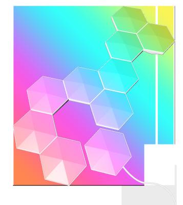 China 5V 10W RGB Wandlampe Polygon Smart Light Panels mit Bluetooth zu verkaufen