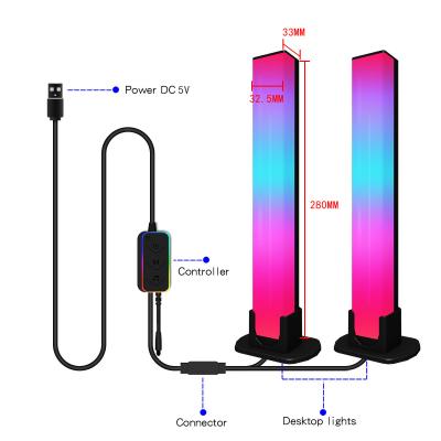 중국 블루투스 대기 책상 램프 주도의 280*33*32.5mm 재료 ABS+ PC 판매용