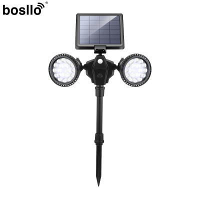 China 6V 500MA Solar Garden Lamps Black Outdoor Solar Garden Lights for sale