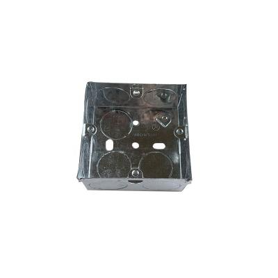 China High Performance OEM GI Metal Backbox Metal Electrical Junction Box 3*3 0.7mm for sale