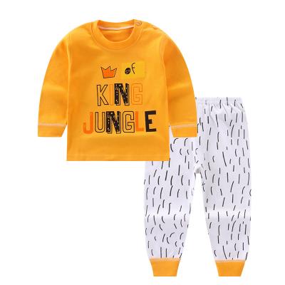 China Wholesale 100% Breathable Cute Baby Pajamas Pajamas Children's Cartoon Boys Clothing Sets Two Piece Suit for sale