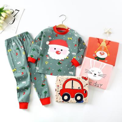 China Baby Sleepwear 2 Piece Anti-wrinkle Wholesale Christmas Kids Girls Pajamas Clothes Girls Kids Pajamas Baby Clothes Set 100% Cotton for sale