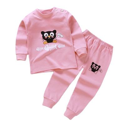 China Anti-wrinkle in stock 2 PC pants set autumn children's clothing Christmas children's wear designer pajamas two-piece for sale