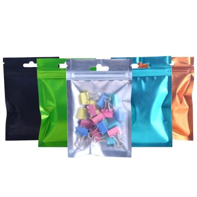 China Disposable Food Storage Bags Reusable Zipper Bag Resealable Smell Proof Mylar Bags 3.5g With Hanging Hole for sale