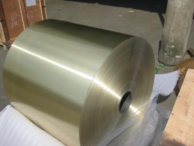 China Goldene Epoxidfarbüberzogene Aluminiumklimaanlagenfolie der Legierungs-8079 für finstock mit 0.152mm (0.006