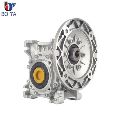 China Hotels Worm Gear Reducers RV050 RV063 RV075 Ratio 1:5 To 1:100 Speed ​​Reducer NMRV Series Shaft Output Motor 14rpm~280rpm for sale