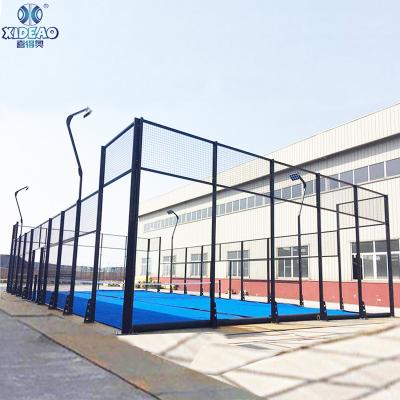 China Steel Pipe+powder Coating Znic XIDEAO Sell and Buy Panoramic Indoor or Outdoor Padel Court for Tennis Court for sale