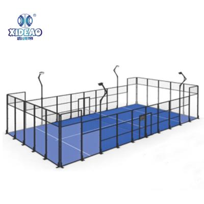 China Top Quality Steel Pipe Indoor Or Panoramic Outdoor Padel Tennis Court With Glass And Grass for sale