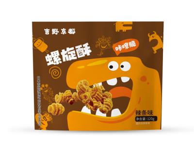 China Family Snacks Cheap Chinese Wholesale High Price Eco-friendly Pastry Food Puffed Spiral Crisps for sale