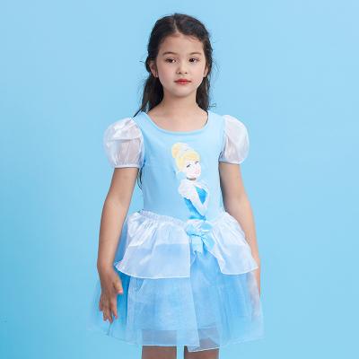 China Washable Girls Princess Cinderella Costume Sleep Beauty Birthday Dress Comfortable Short Party Outfit for sale