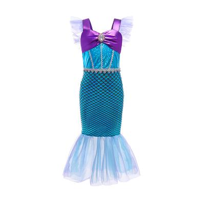 China Polyester Princess Mermaid Dress for Girls Birthday Gift Game Costume Carnival Fancy Toddler Theme OEM Holiday Party Fairy Tale Hot Sale for sale