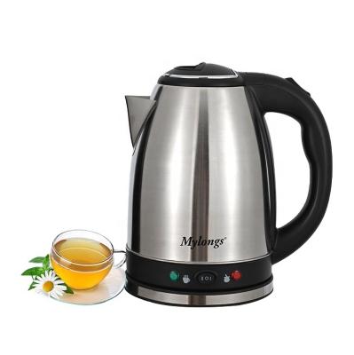 China 360 Degree Base Mylongs 2L Rotating Stainless Steel Keep Hot Kettles Kitchen Appliances Electric Kettle for sale