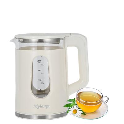 China Mylongs 360 Degree Rotating Base Keep Hot Function Electric Hot Tea Maker Sales Borosilicate Glass for sale