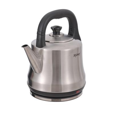 China 360 Degree Base Electric Kettle Mylongs Large Capacity Kitchen Appliances Stainless Steel Water Super Heat Rotating Kettle for sale