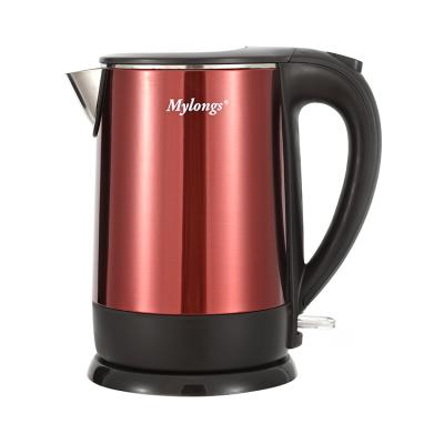 China 360 Degree Rotation Base Mylongs Double Wall Hotel Stainless Steel High End Electric Kettle for sale