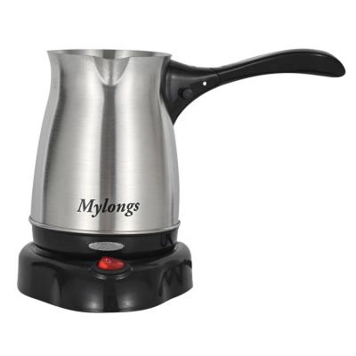 China Mylongs KF-002 360 Degree Rotation Base Long Handle Electric Kettle Coffee Boiler Electric Gray 55mm SS for sale