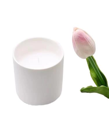 China Sustainable High Quality Custom Size Handcrafted Ceramic Candle Jar For Gift Home Decoration for sale