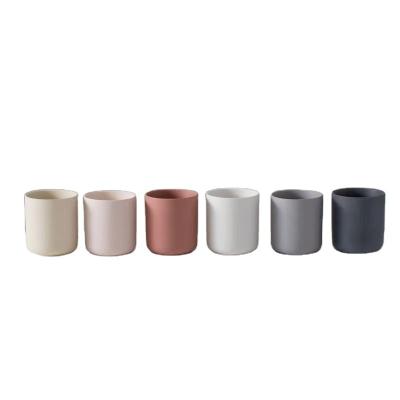 China Sustainable Small Size High Quality Handcrafted Ceramic Candle Jar For Gift Home Decoration for sale